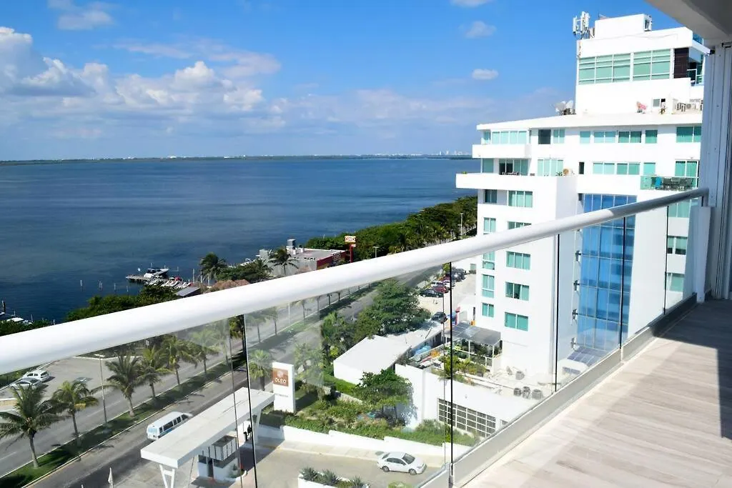 Apartmán Estudio A Pie De Playa, Increibles Vistas, Amanecer, Atardecer, Balcon, Gym, Jacuzi, 1807 Cancún Mexiko